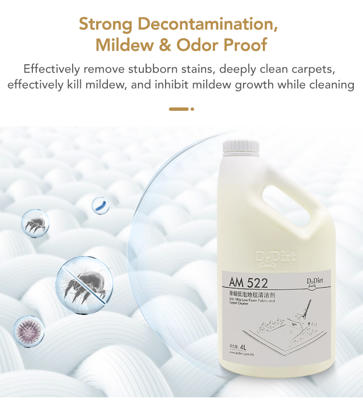 Dr.Dirt Anti-Mite LOW Foam Fabric and Carpet Cleaner - Cleanic Cleaning Equipment