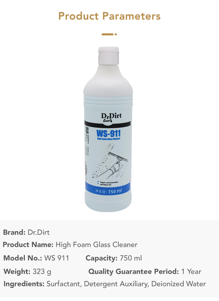 36540491.jpg Dr.Dirt High Foam Glass Cleaner - Cleanic Cleaning Equipment