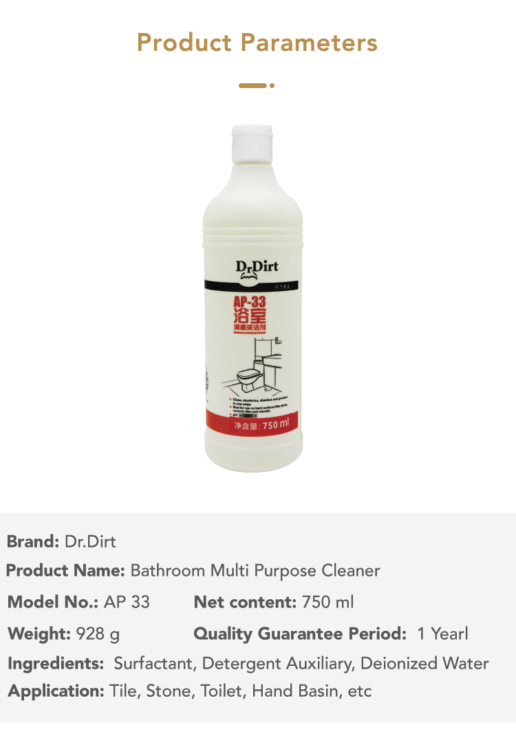 91831489.jpg Dr.Dirt Bathroom Multi Purpose Cleaner - Cleanic Cleaning Equipment