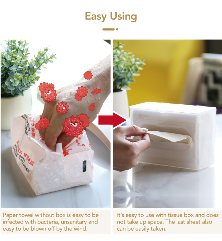 13961183.jpg Dr.Dirt Bamboo Pulp Facial Tissue With Tissue Box - Cleanic Cleaning Equipment