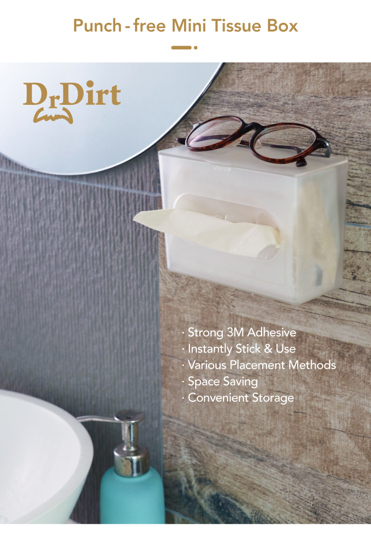 21650246.jpg Dr.Dirt Bamboo Pulp Facial Tissue With Tissue Box - Cleanic Cleaning Equipment