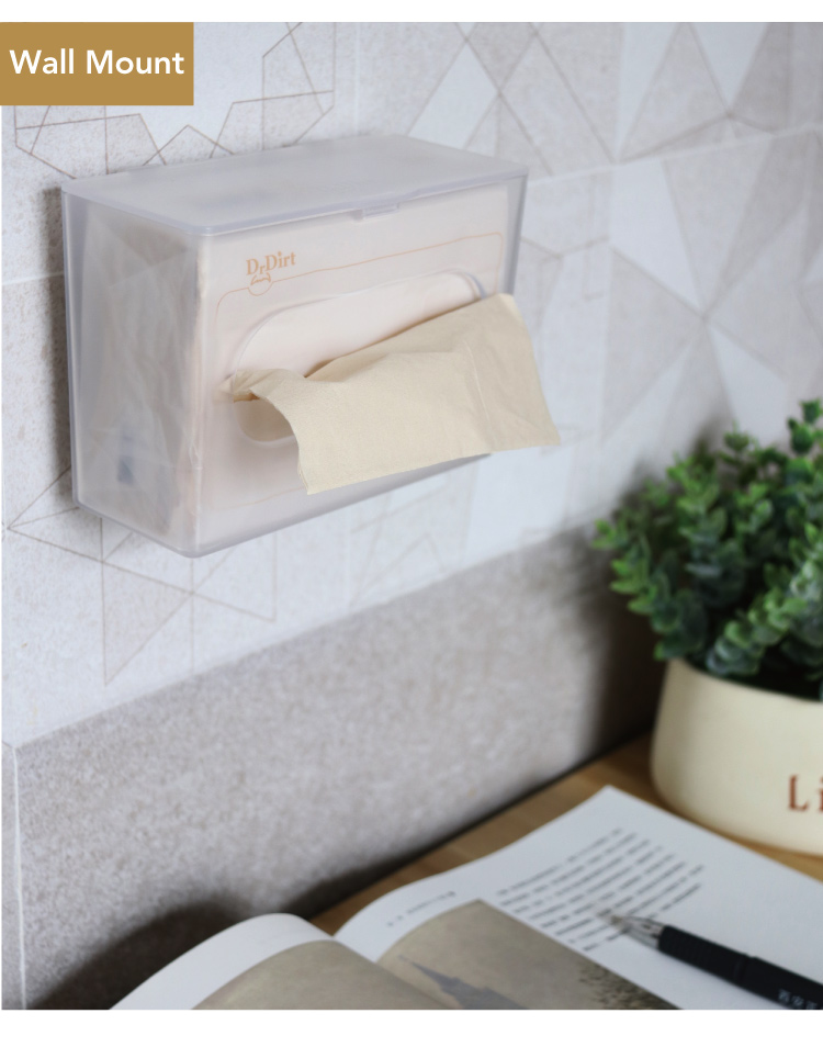 75023209.jpg Dr.Dirt Bamboo Pulp Facial Tissue With Tissue Box - Cleanic Cleaning Equipment