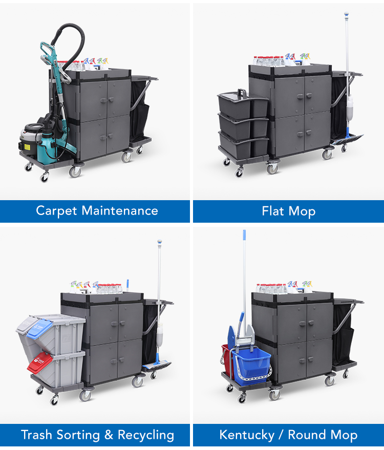 18835133.jpg CT CT Housekeeping Cart-Maxi, 12 Doors - Cleanic Cleaning Equipment