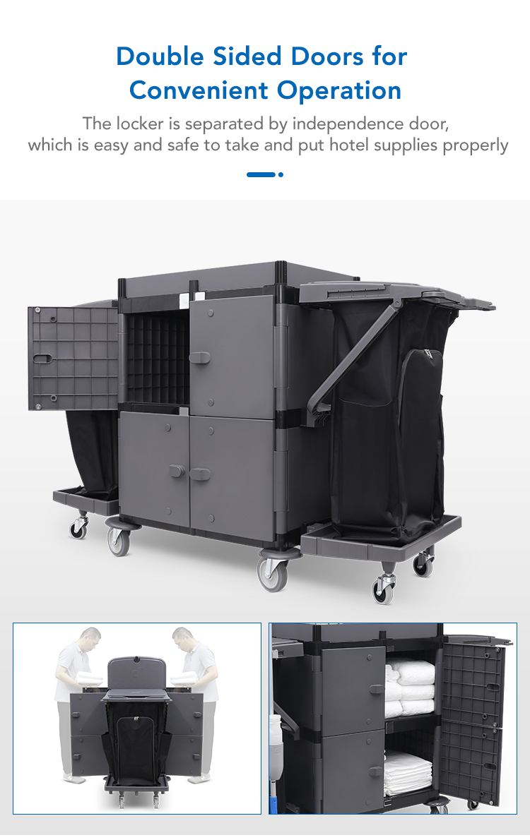 28668981.jpg CT CT Housekeeping Cart-Maxi, 12 Doors - Cleanic Cleaning Equipment