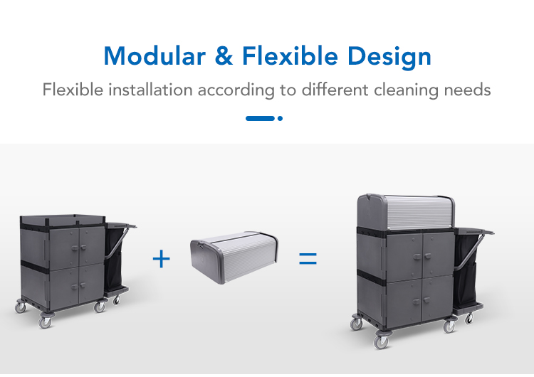 37810781.jpg CT CT Housekeeping Cart-Maxi, 12 Doors - Cleanic Cleaning Equipment