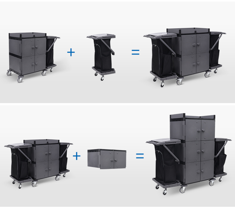 54564796.jpg CT CT Housekeeping Cart-Maxi, 12 Doors - Cleanic Cleaning Equipment