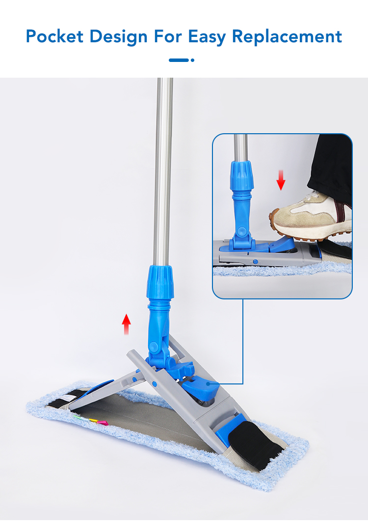 20451807.jpg CT Pocket Flat Mop Complete - Cleanic Cleaning Equipment