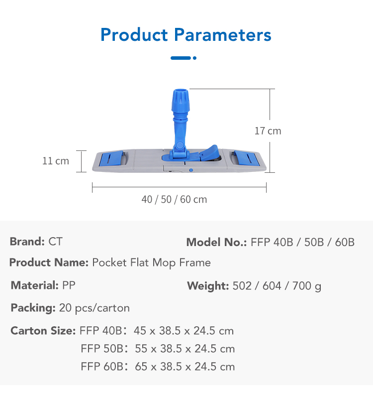 50176761.jpg CT Pocket Flat Mop Complete - Cleanic Cleaning Equipment