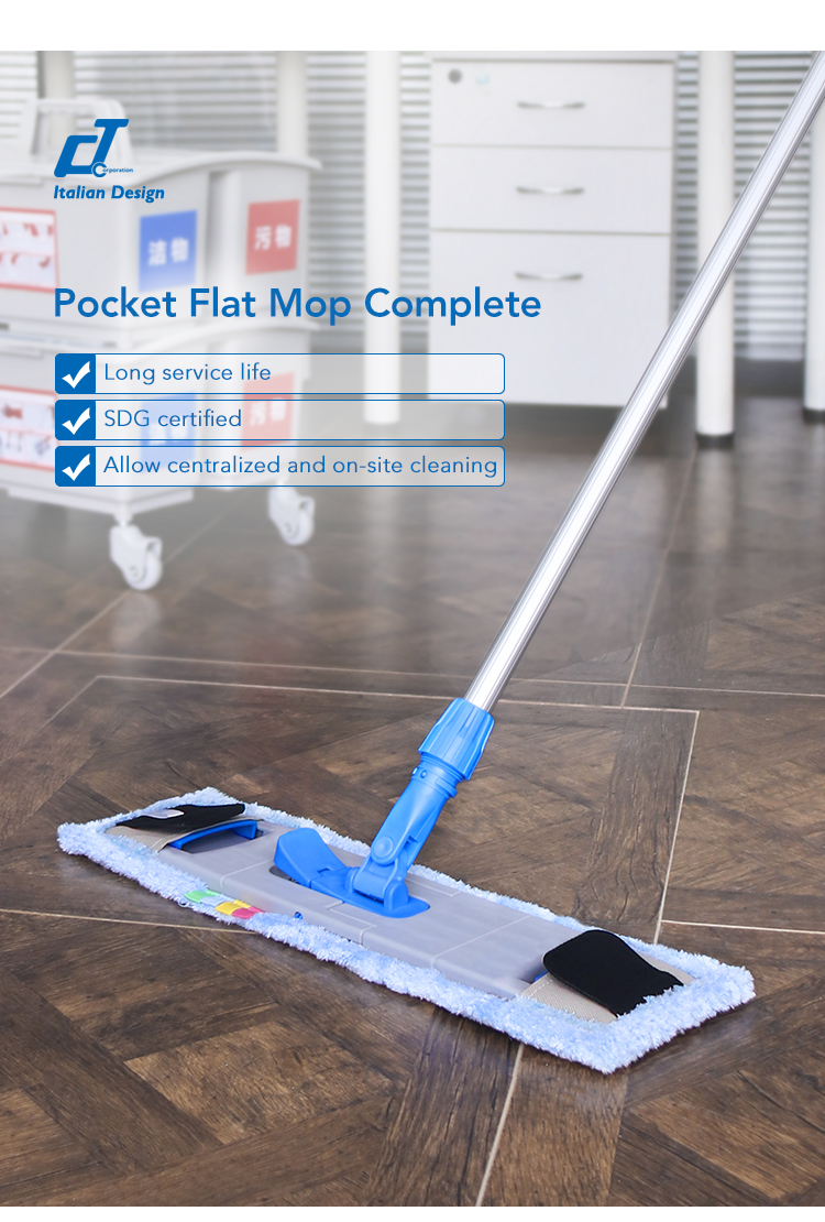 68226640.jpg CT Pocket Flat Mop Complete - Cleanic Cleaning Equipment