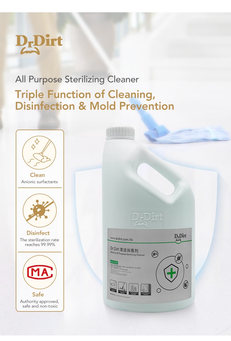 12454337.jpg Dr.Dirt All Purpose Sterilizing Cleaner - Cleanic Cleaning Equipment