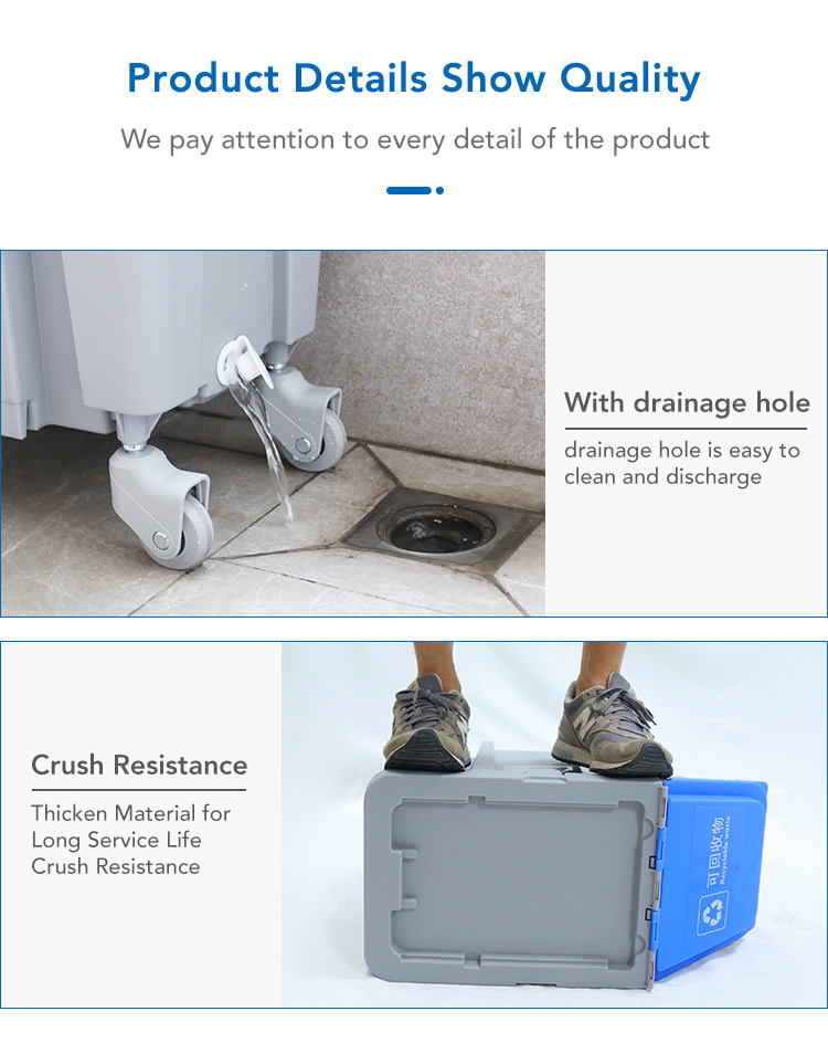 CT 25L Trash Sorting Bin without Wheels - Cleanic Cleaning Equipment