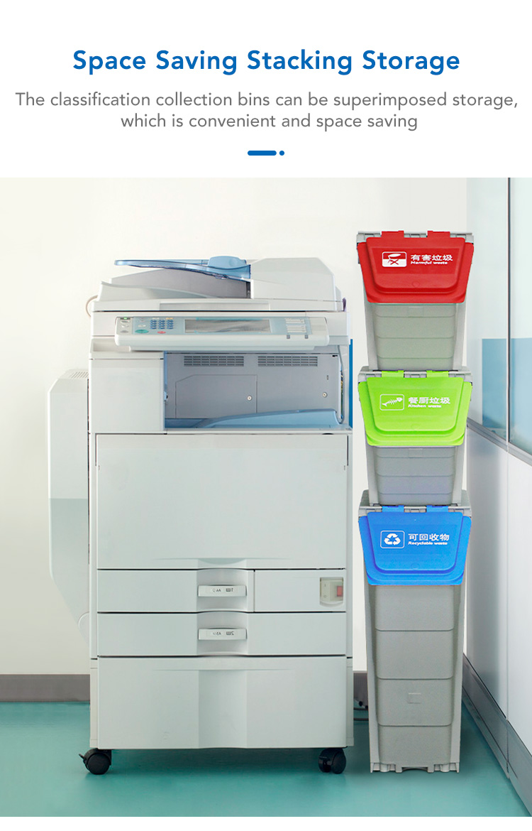 CT 25L Trash Sorting Bin without Wheels - Cleanic Cleaning Equipment