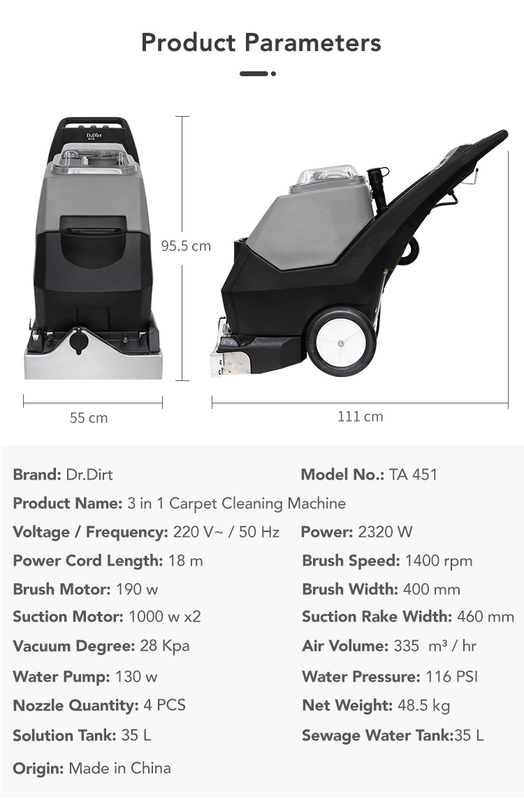 47511471.jpg Dr.Dirt 3 in 1 Carpet Cleaning Machine - Cleanic Cleaning Equipment