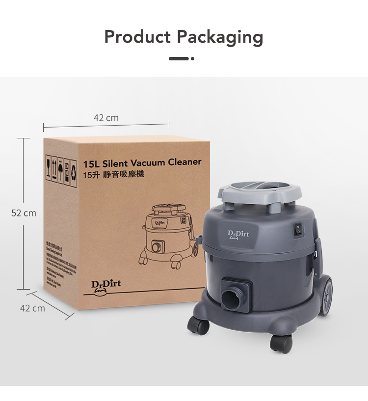87596708.jpg Dr.Dirt 15L Super Silent Dry Vacuum - Cleanic Cleaning Equipment