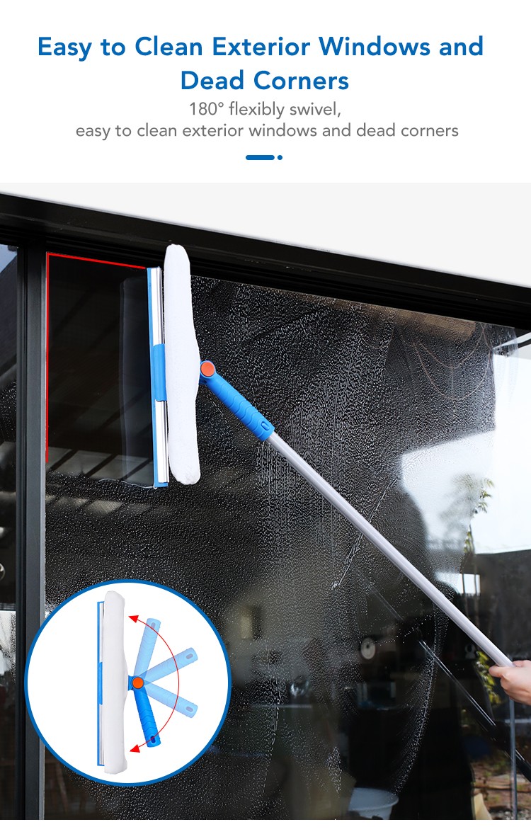 46785835.jpg CT 2 In 1 Plastic Swivel Combo Window Squeegee - Cleanic Cleaning Equipment