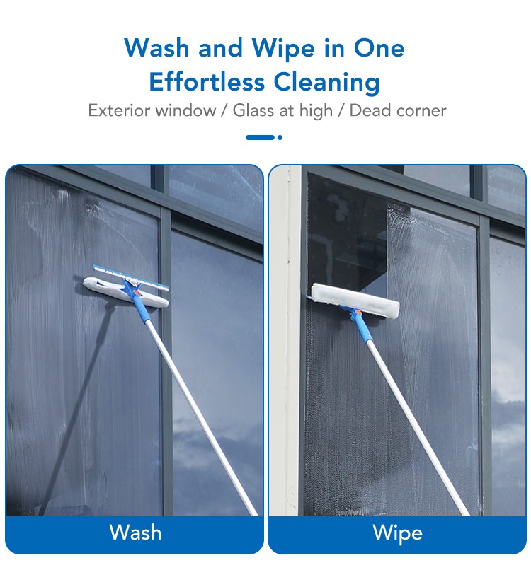 82905870.jpg CT 2 In 1 Plastic Swivel Combo Window Squeegee - Cleanic Cleaning Equipment