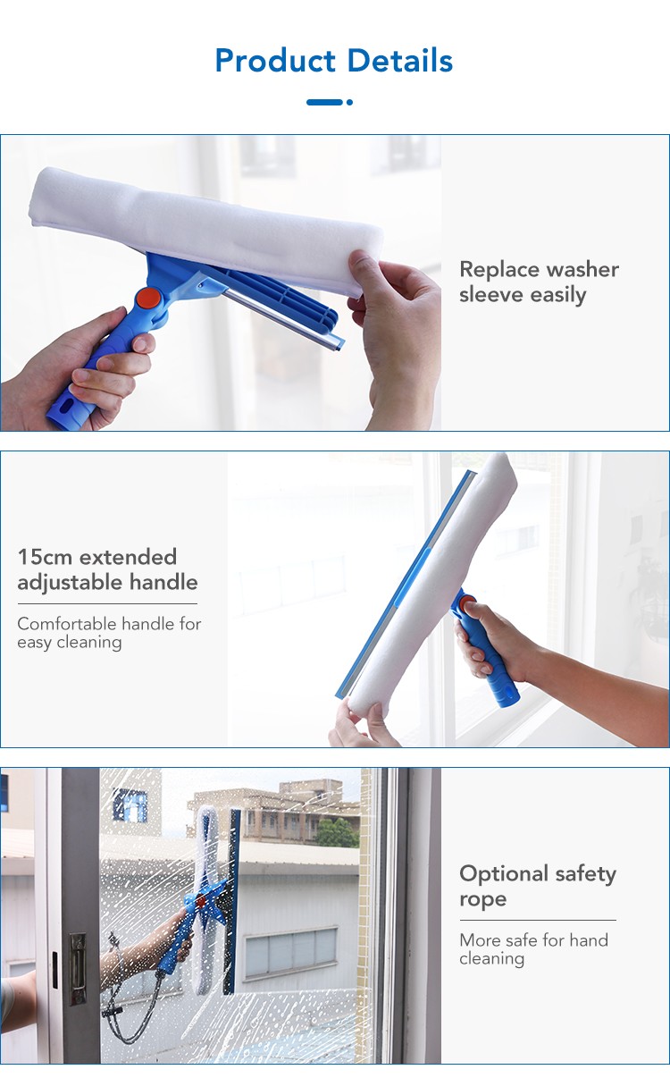 93496429.jpg CT 2 In 1 Plastic Swivel Combo Window Squeegee - Cleanic Cleaning Equipment