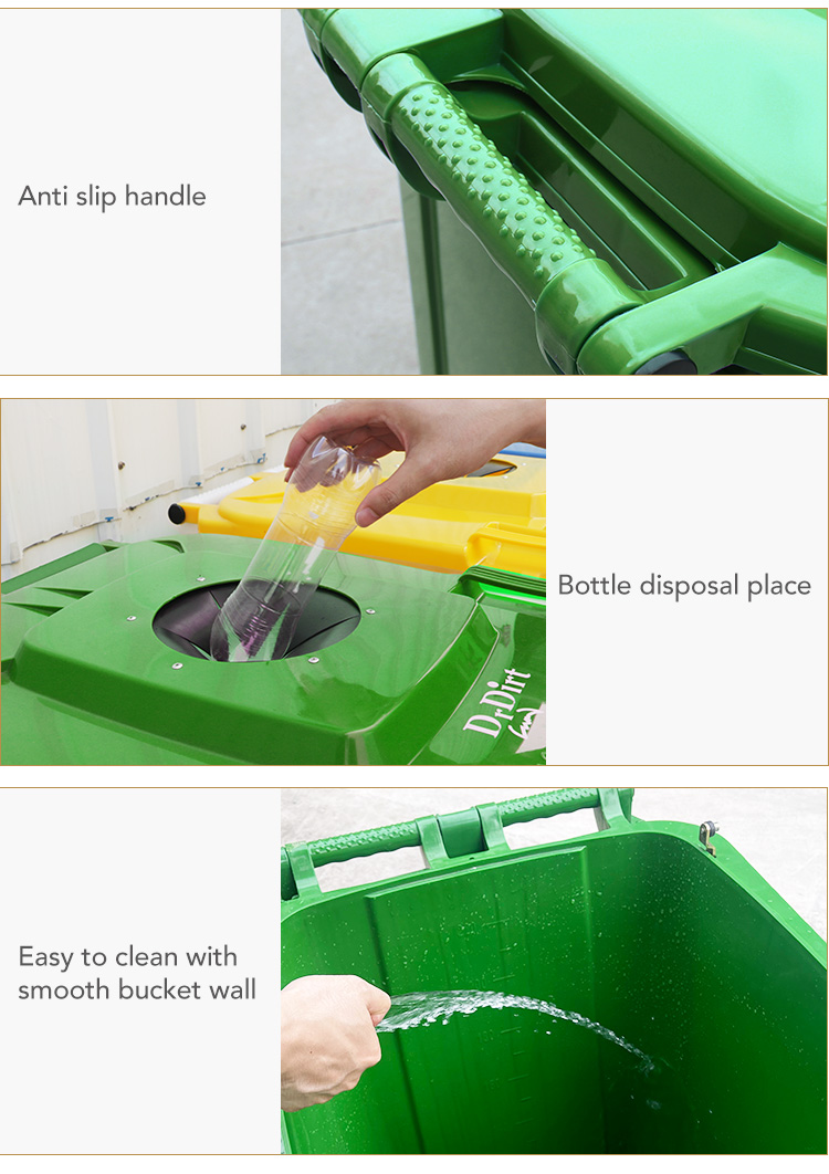 22224406.jpg Dr.Dirt 660L Plastic Outdoor Trash Bin - Cleanic Cleaning Equipment