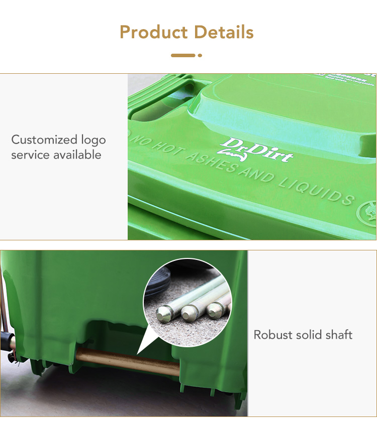 37214481.jpg Dr.Dirt 660L Plastic Outdoor Trash Bin - Cleanic Cleaning Equipment