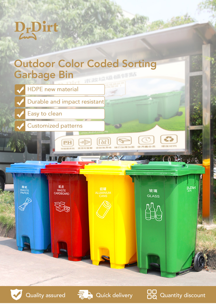 64297193.jpg Dr.Dirt 660L Plastic Outdoor Trash Bin - Cleanic Cleaning Equipment