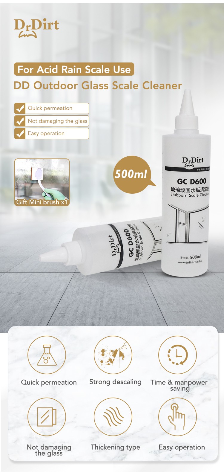 27485776.jpg Dr.Dirt Glass Scale Cleaner - Cleanic Cleaning Equipment