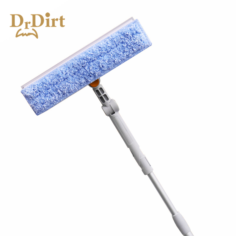 Dr.Dirt 外窗二合一調向玻璃刮 配1塊備用塗水布 及 1條備用膠條  配1.23米伸縮桿