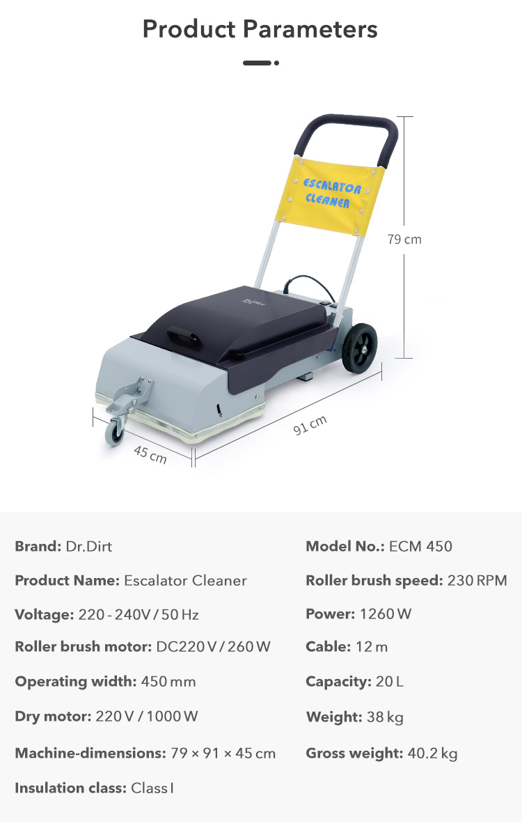 81836964.jpg Dr.Dirt Escalator Cleaning Machine - Cleanic Cleaning Equipment