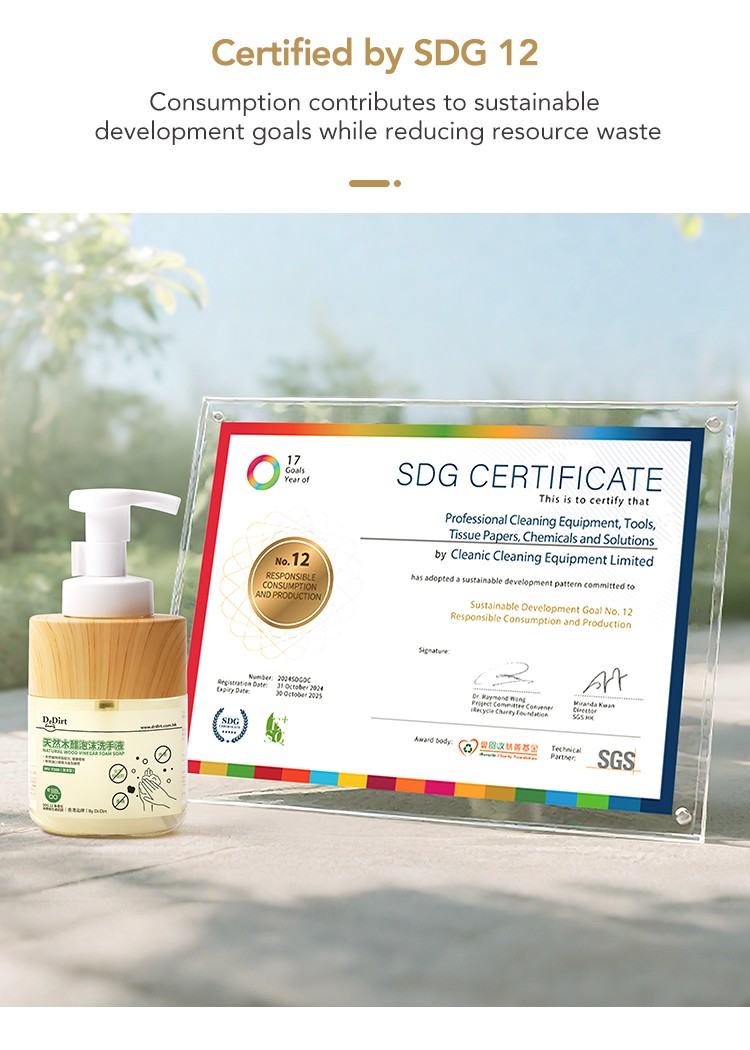 40061800.jpg Dr.Dirt Natural Wood Vinegar Foam Hand Soap - Cleanic Cleaning Equipment