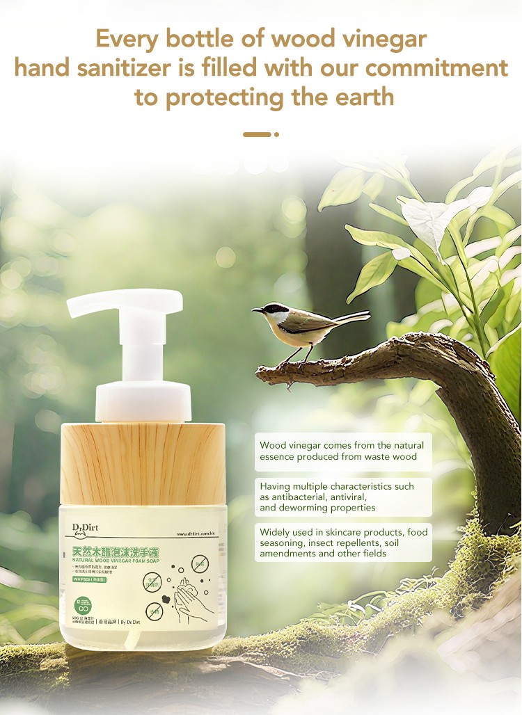 59964815.jpg Dr.Dirt Natural Wood Vinegar Foam Hand Soap - Cleanic Cleaning Equipment