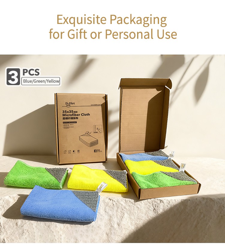 31774792.jpg Dr.Dirt Microfiber Cloth with Scouring Pad - Cleanic Cleaning Equipment
