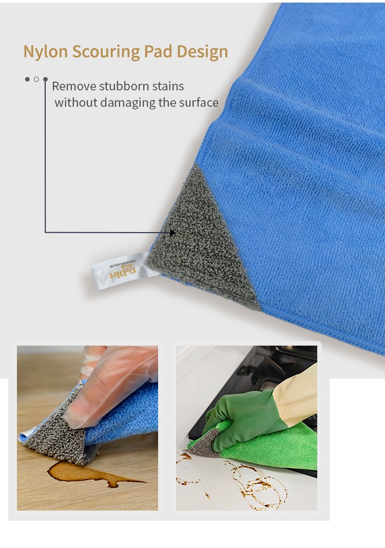 61971896.jpg Dr.Dirt Microfiber Cloth with Scouring Pad - Cleanic Cleaning Equipment